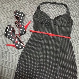 Black & White Retro Pinup Wiggle Dress